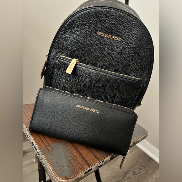 Michael kors backpack/wallet combo
